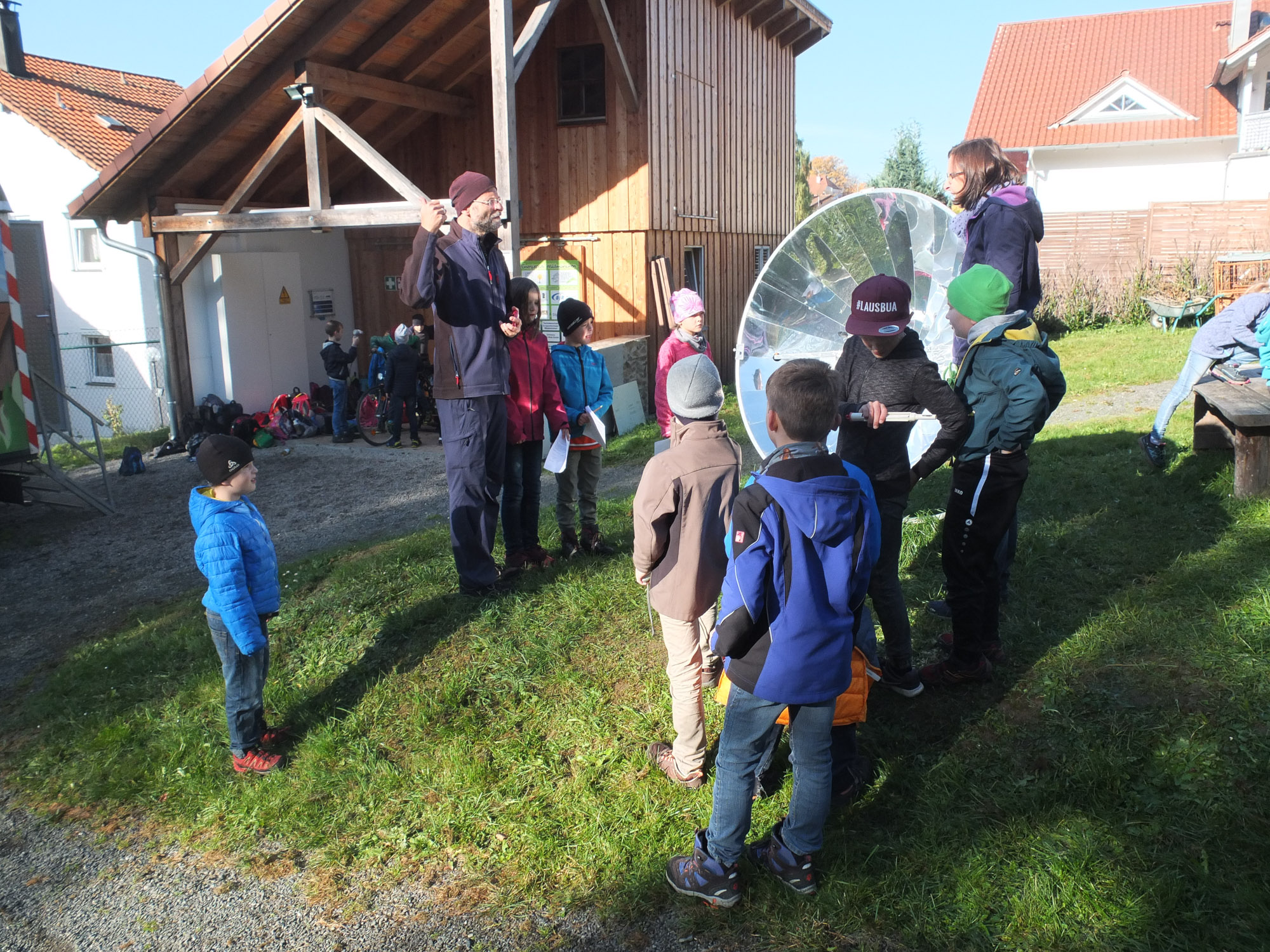 Der Solarkollektor erzeugt Wärme